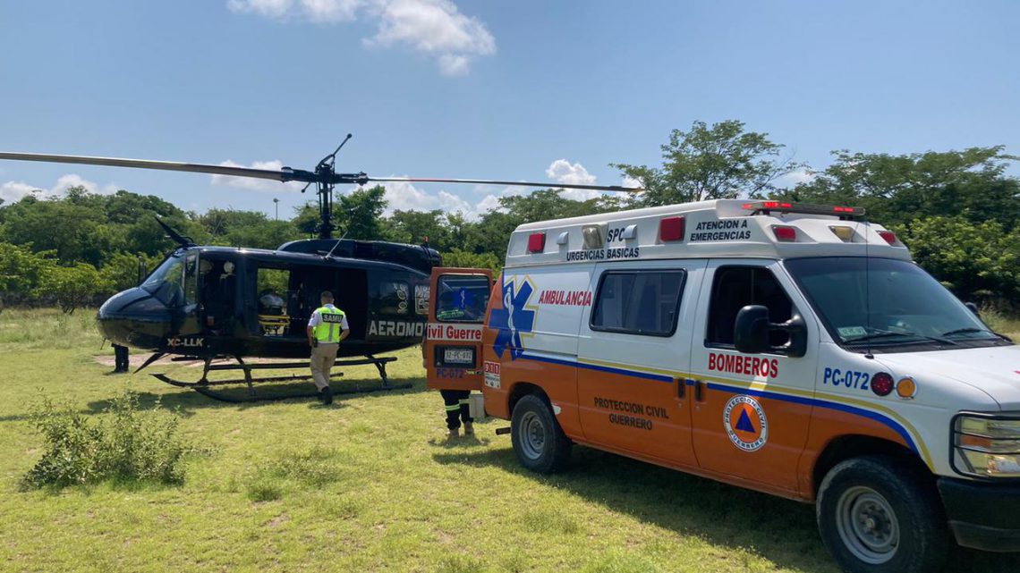 Trasladan a pacientes con quemaduras de Coyuca de Catalán a Chilpancingo