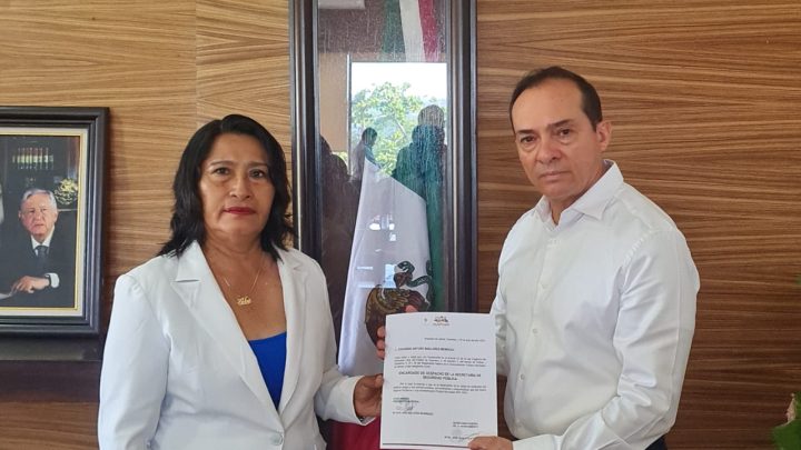 Toma protesta Presidenta Abelina a Coronel Baillares Mendoza como encargado de la Secretaría de Seguridad Pública del Gobierno de Acapulco