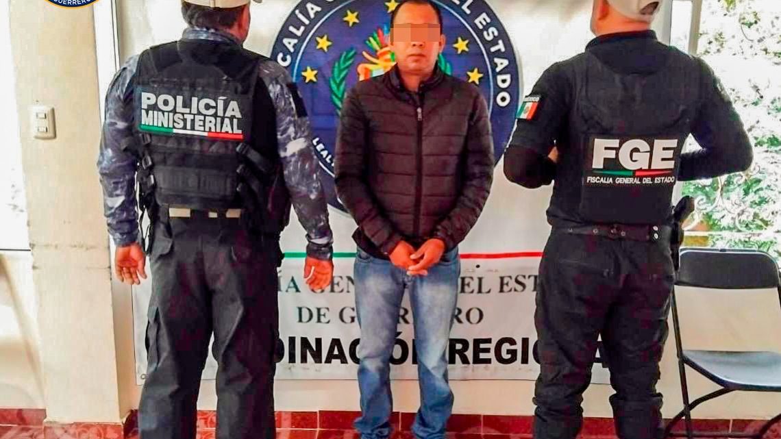 FGE Guerrero captura a Fidel “N” por el delito de violación equiparada y pederastía en Tlapa