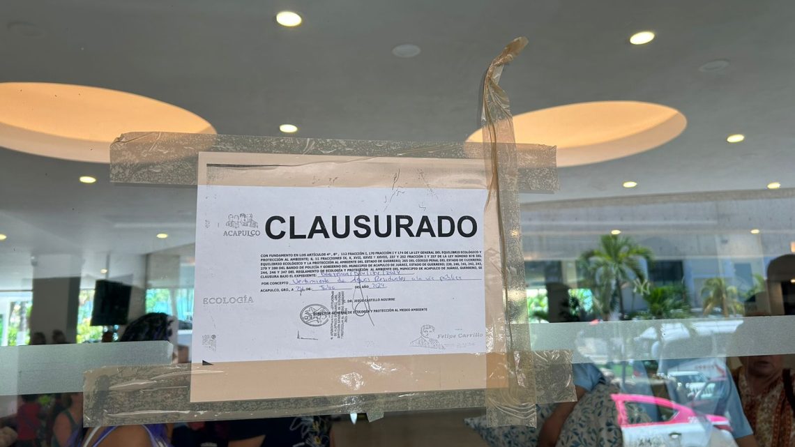 Clausuran hotel Emporio por verter aguas residuales a la vía pública