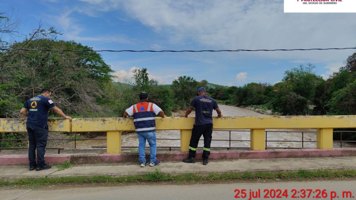 Mantienen alerta preventiva por  incremento del nivel  del Río Balsas