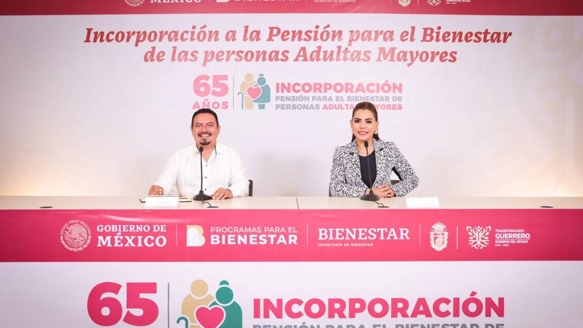 La gobernadora Evelyn Salgado y el delegado federal, Iván Hernández anuncian incorporación de beneficiarios al Programa de Pensión para el Bienestar de Adultos Mayores