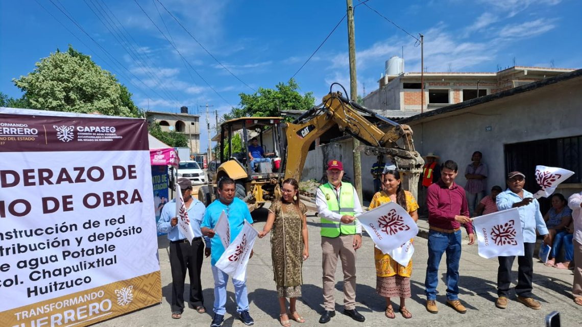 Inicia Evelyn Salgado la construcción del sistema de agua en Chapulixtlal